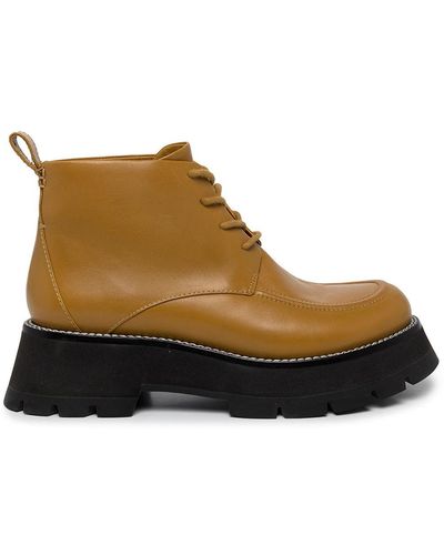 3.1 Phillip Lim Kate Lace-up Ankle Combat Boots - Natural