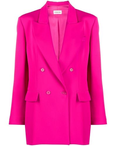 P.A.R.O.S.H. Double-breasted Tailored Blazer - Pink