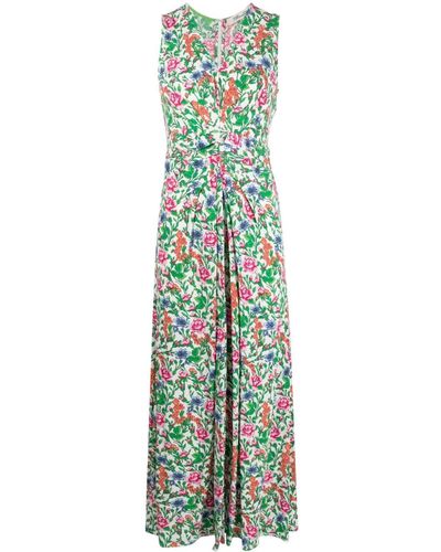 Diane von Furstenberg Floral-print Sleeveless Dress - Green