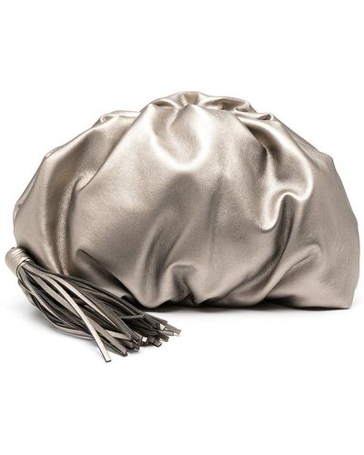 Rebecca Minkoff Ruched Clutch Bag - Metallic