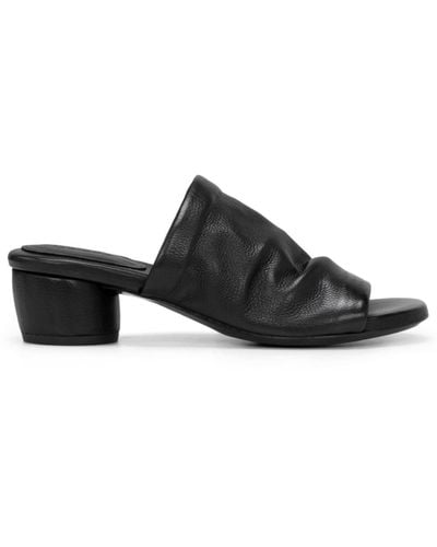 Marsèll Otto Ruched Leather Mules - Black