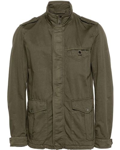 Herno Cotton And Linen Jacket - Green