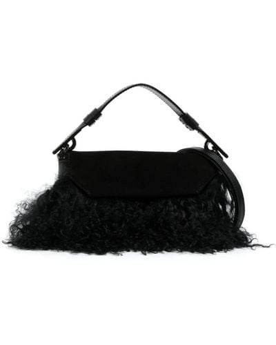 Casadei Manola Leather Shoulder Bag - Black