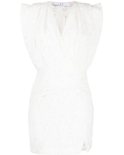 IRO Kleid in Wickeloptik - Weiß