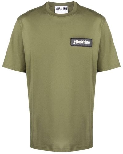 Moschino T-shirt Met Logopatch - Groen