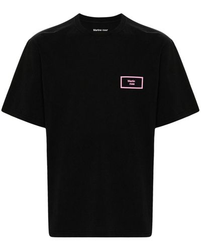 Martine Rose Camiseta con logo estampado - Negro