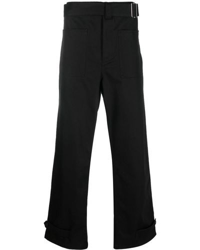 Alexander McQueen Buckled Four-pocket Straight Trousers - Black