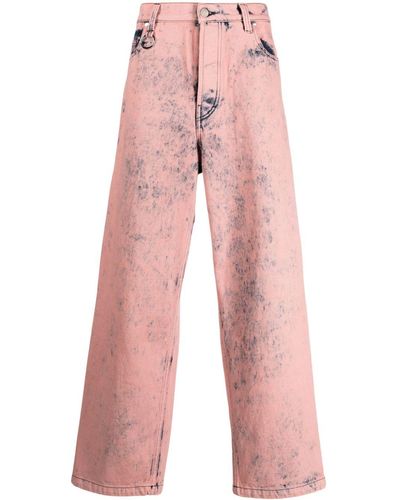 Etudes Studio District Overdyed Wide-Leg-Jeans - Rot