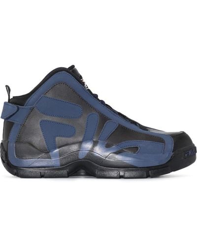Y. Project X Fila Yp Grant Hill Panelled Sneakers - Blue