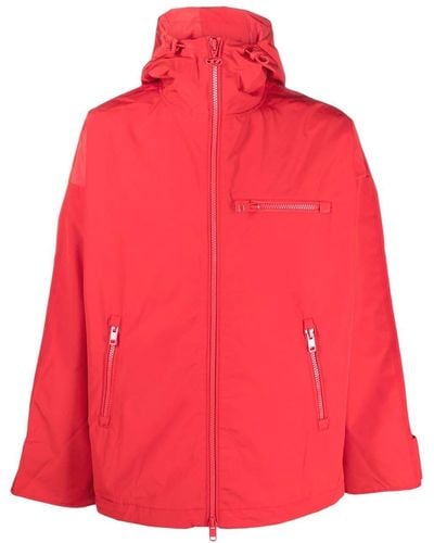DIESEL W-hennes Logo-piped Parka - Red