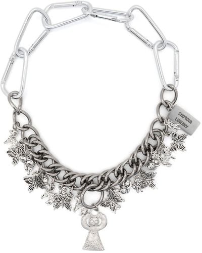 Chopova Lowena Multi-charm Stainless Steel Necklace - Metallic