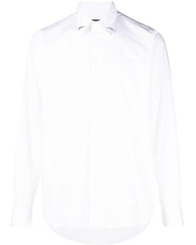 Roberto Cavalli Tiger Tooth-detail Cotton Shirt - White
