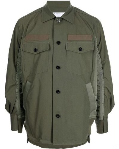 Sacai Button-down Overhemd - Groen