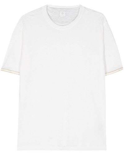 Eleventy T-shirt à bords contrastants - Blanc