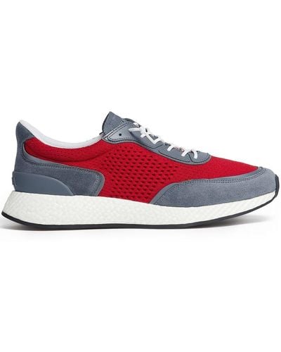 Zegna Panelled Low-top Trainers - Red