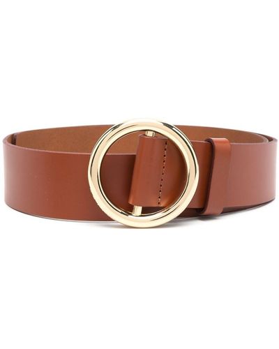 FRAME Le Circle Leather Belt - Brown