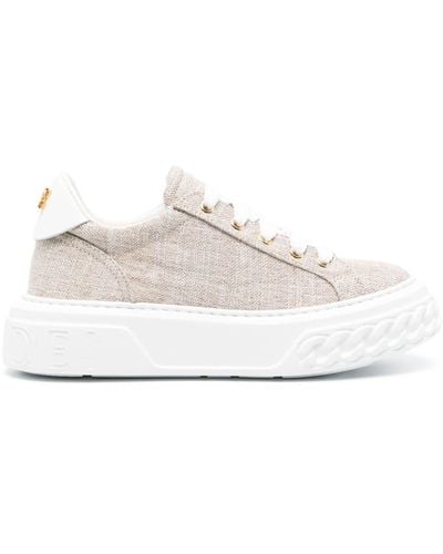 Casadei Lurex Sneaker Shoes - White