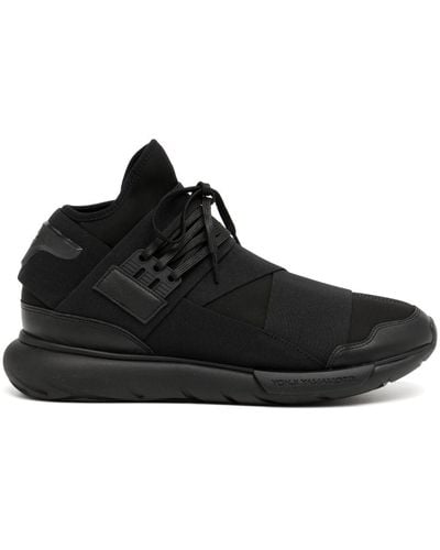 Y-3 Qasa High 'triple Black' Sneakers - Zwart