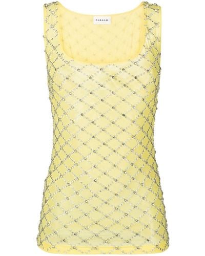 P.A.R.O.S.H. Crystal-embellished Top - Yellow
