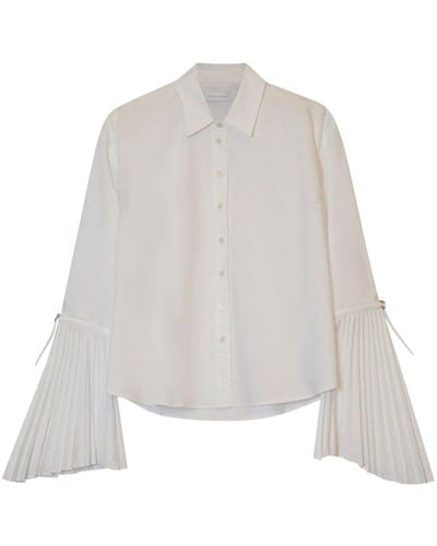 Jonathan Simkhai Camisa Jordy con detalle plisado - Blanco