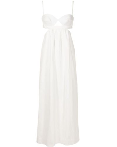 Adriana Degreas Matelassé-embellished Maxi Dress - White