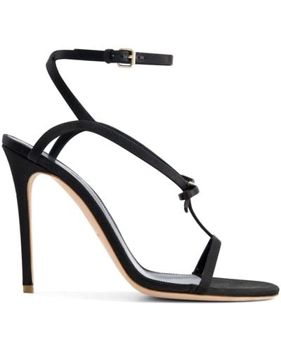 Giambattista Valli 90mm Bow-embellished Satin Sandals - Black