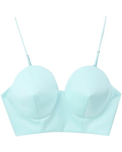 we11done Padded-cup Bralette - Blue