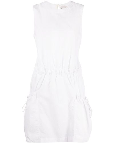 Moncler Sleeveless Cotton Mini Dress - White