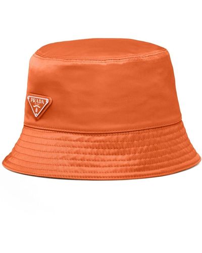 Prada Re-nylon Bucket Hat - Orange