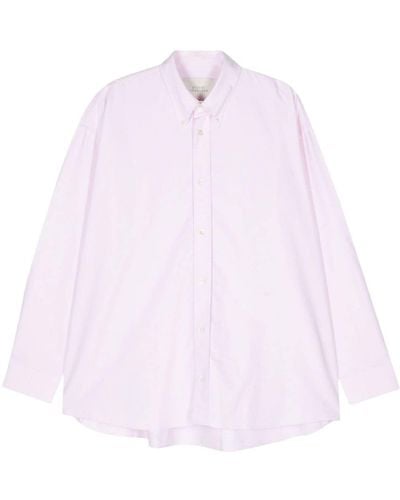 Studio Nicholson Overhemd Met Geborduurd Logo - Roze