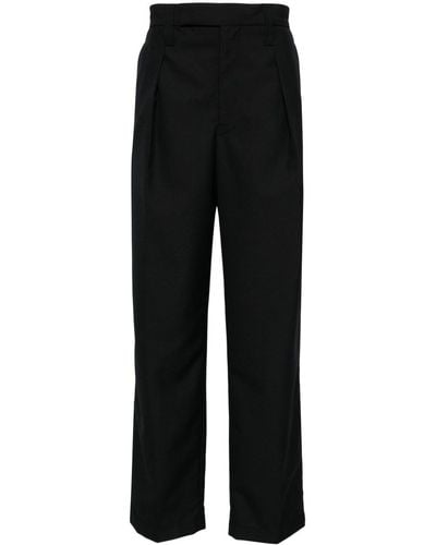 Lemaire Pantalones rectos con pinzas - Negro