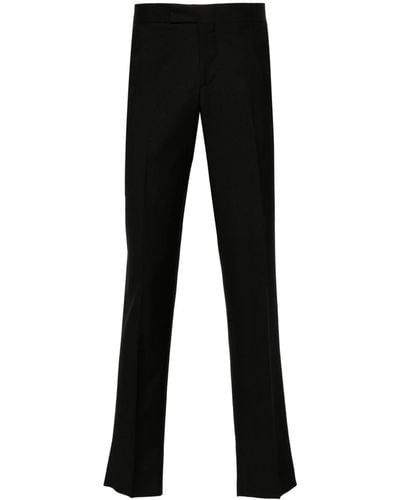 Lardini Wool Tapered Trousers - Black