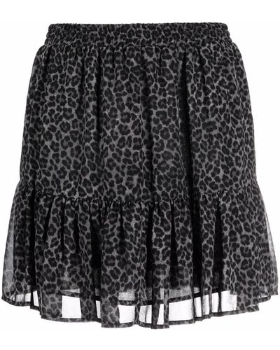 MICHAEL Michael Kors Leopard-print Skirt - Grey
