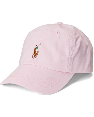 Polo Ralph Lauren Twill-Baseballkappe mit Logo-Stickerei - Pink