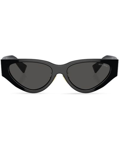 Miu Miu Gafas de sol con letras del logo - Negro