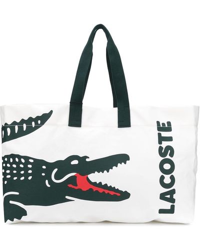 Lacoste Logo Print Tote Bag - Multicolor