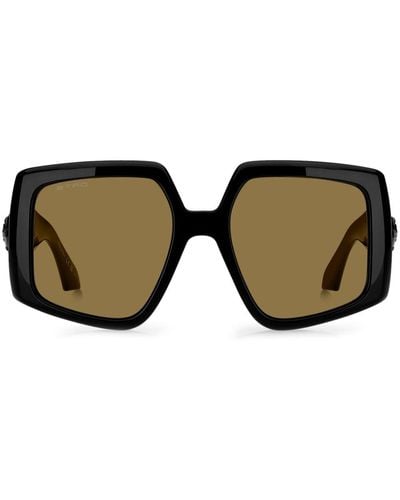 Etro Pegaso-motif Oversize-frame Sunglasses - Black