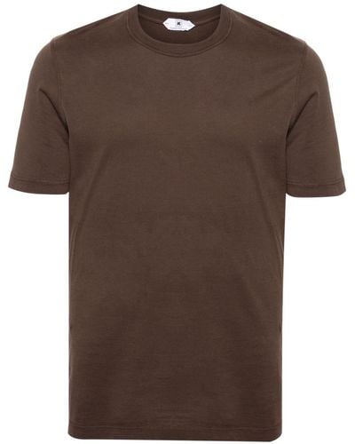 KIRED Crew-neck Cotton T-shirt - Brown