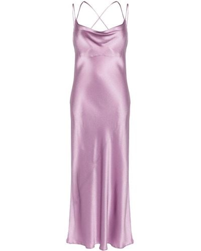 Antonelli Satin Midi Slip Dress - Pink