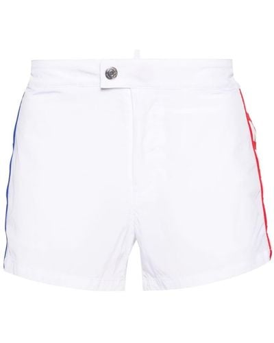 DSquared² Logo-tape Swim Shorts - White