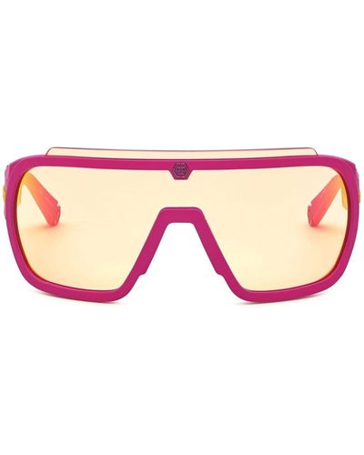 Philipp Plein Outsider Shield-frame Sunglasses - Pink