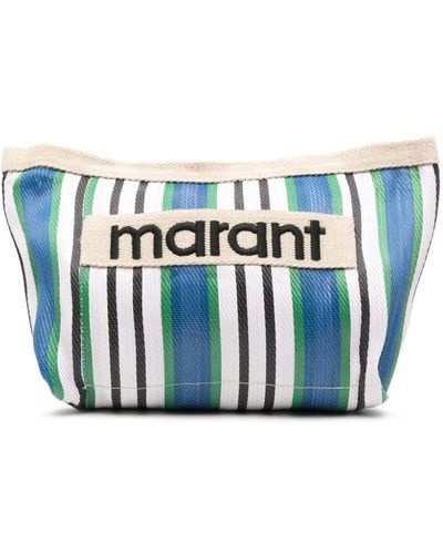 Isabel Marant Powden Striped Clutch Bag - Blue