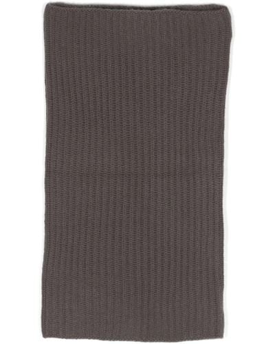 Liska Ribbed-knit Cashmere Scarf - Brown