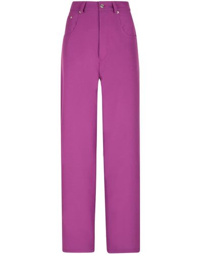 Bally Straight-leg High-waist Pants - Purple