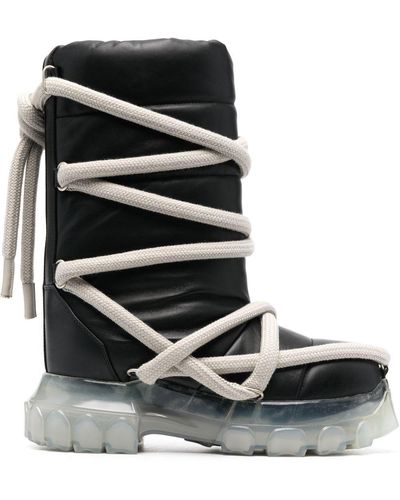 Rick Owens Lunar Tractor Padded Boots - Black