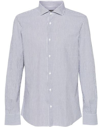 Peserico Striped Cotton Shirt - Blue
