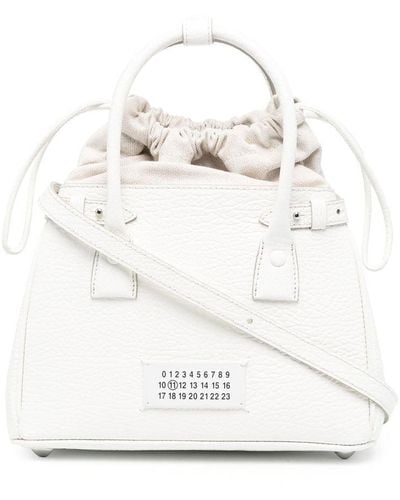Maison Margiela Mini 5AC Handtasche mit Kordelzug - Weiß