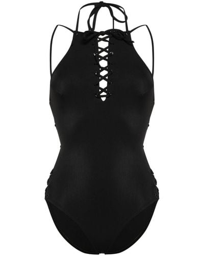 Balenciaga Multi-straps Swimsuit - Black
