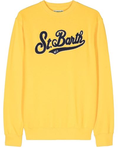 Mc2 Saint Barth Ponza logo-appliqué sweatshirt - Amarillo