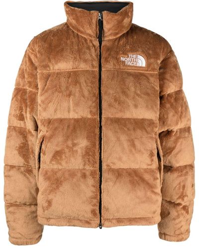 The North Face Versa Velour Nuptse Quilted Fleece Jacket - Brown
